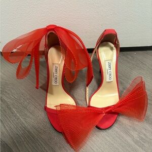 Jimmy Choo Red Bow Heels
